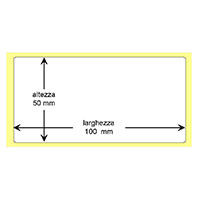 Etichetta in carta lucida 100mmx50m