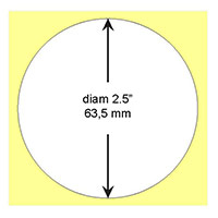 Etichetta carta High Gloss cerchio 63mm