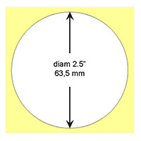 Etichetta sintetica  cerchio 63mm