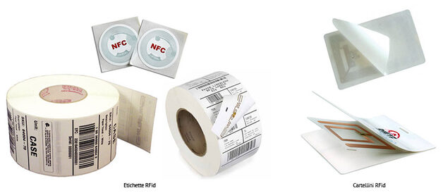 etichette e tag rfid in carta e materiale plastico, card rfid e tag nfc