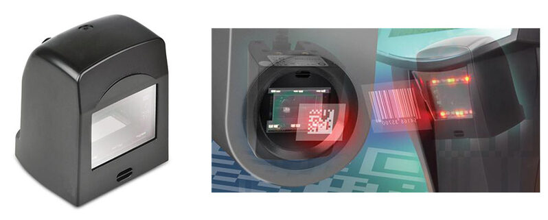 Scanner Magellan 1100i OEM 2D, ideale per integrazioni OEM per montaggio su kiosk, macchine automatiche, verificatori di prezzo, ecc. Sistema di lettura per macchinari automatici e dispositivi con lettura di codici a barre